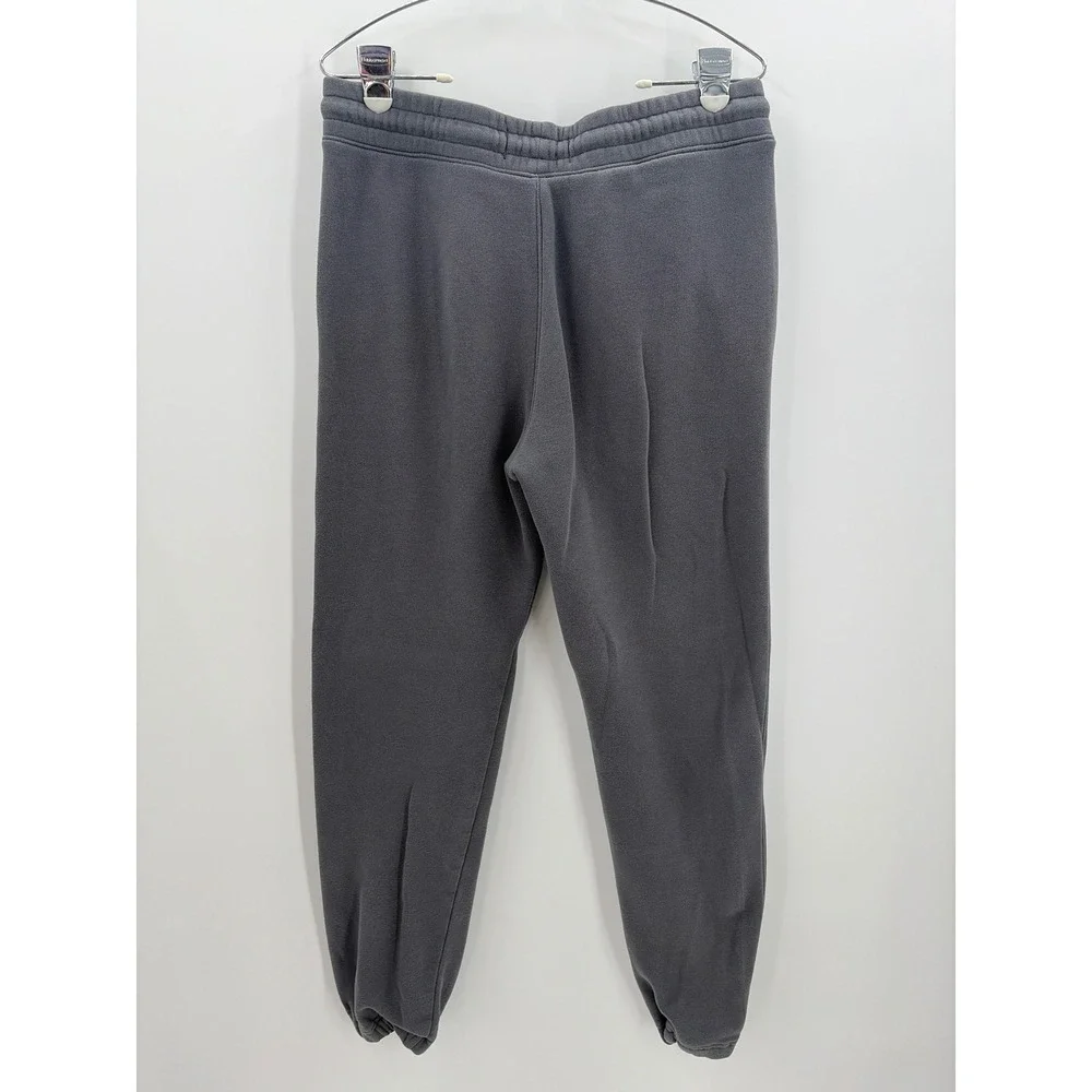 Hollister Mens Charcoal Gray Fleece Jogger Sweatpant Drawstring Relaxed Med Tall